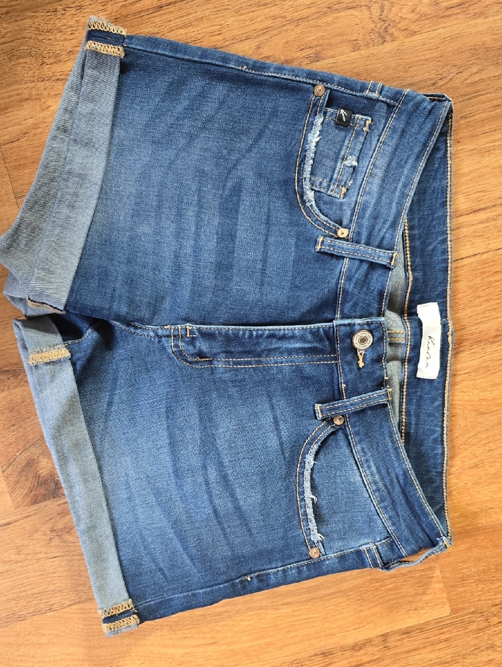 KanCan Medium Blue Denim High-Rise Shorts